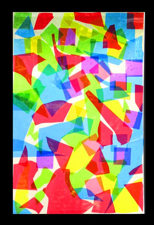 Tissue paper stained glass